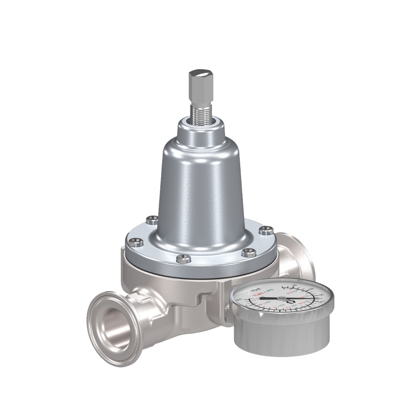 Low Shear Fluid Back Pressure Regulator, 300 Max psi, 10 gpm Max flow